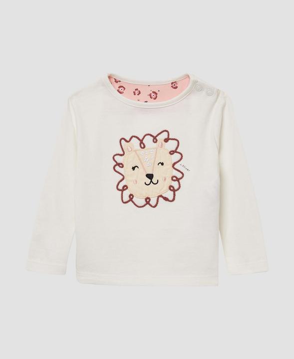 S.Oliver T-Shirt Longsleeve mit Applikation und abgerundetem Saum (74)