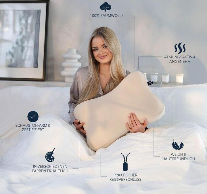 Actual product image Smartsleep Pillowcase Recovery M 50 x 32 x 11.5 cm, Grey (Pillowcase, 50 x 32 x 11.5 cm)