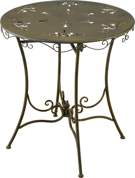 Image du produit HTI-Living Table ronde nostalgique en métal Lily (70 cm)
