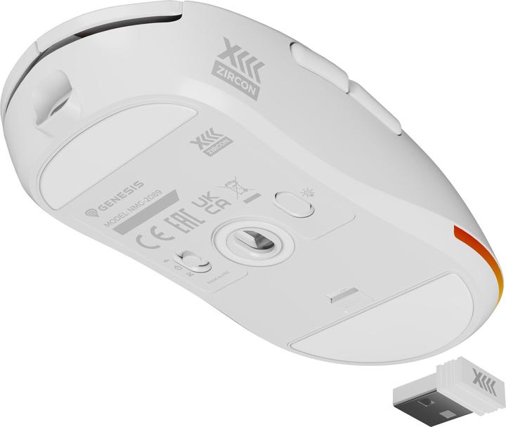 Actual product image Genesis Mysz Mysz Dla Graczy Zircon Xiii Custom Bezprzewodowa 26000dpi Biała Gamingowa (Wireless)