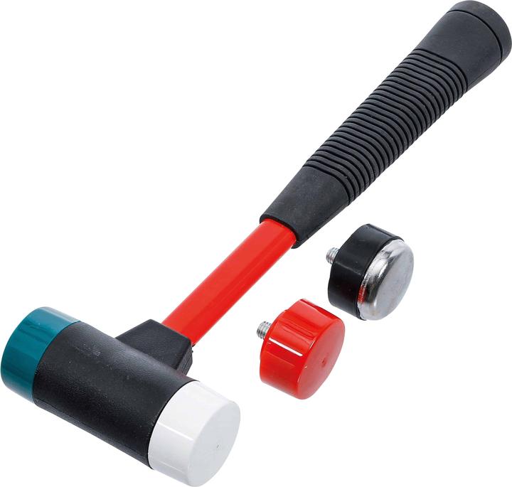 Actual product image BGS Hammer Set with Interchangeable Heads Fibreglas Shaft Ø 38 mm (524 g)
