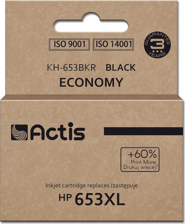 Produktbild Factis KH-653BKR Tinte für HP Drucker Ersatz HP 653XL 3YM75AE Premium 20ml 575 Seiten schwarz (BK)