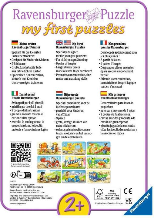 Productafbeelding Ravensburger Bouwplaats voor dieren (18 onderdelen)