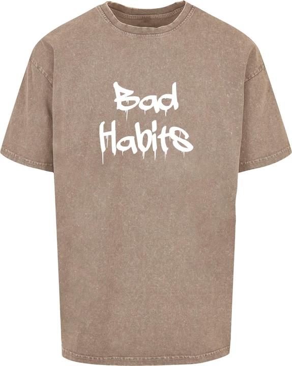 Actual product image Merchcode Bad Habits Acid Washed Heavy Oversized Tee - 112633 (M)