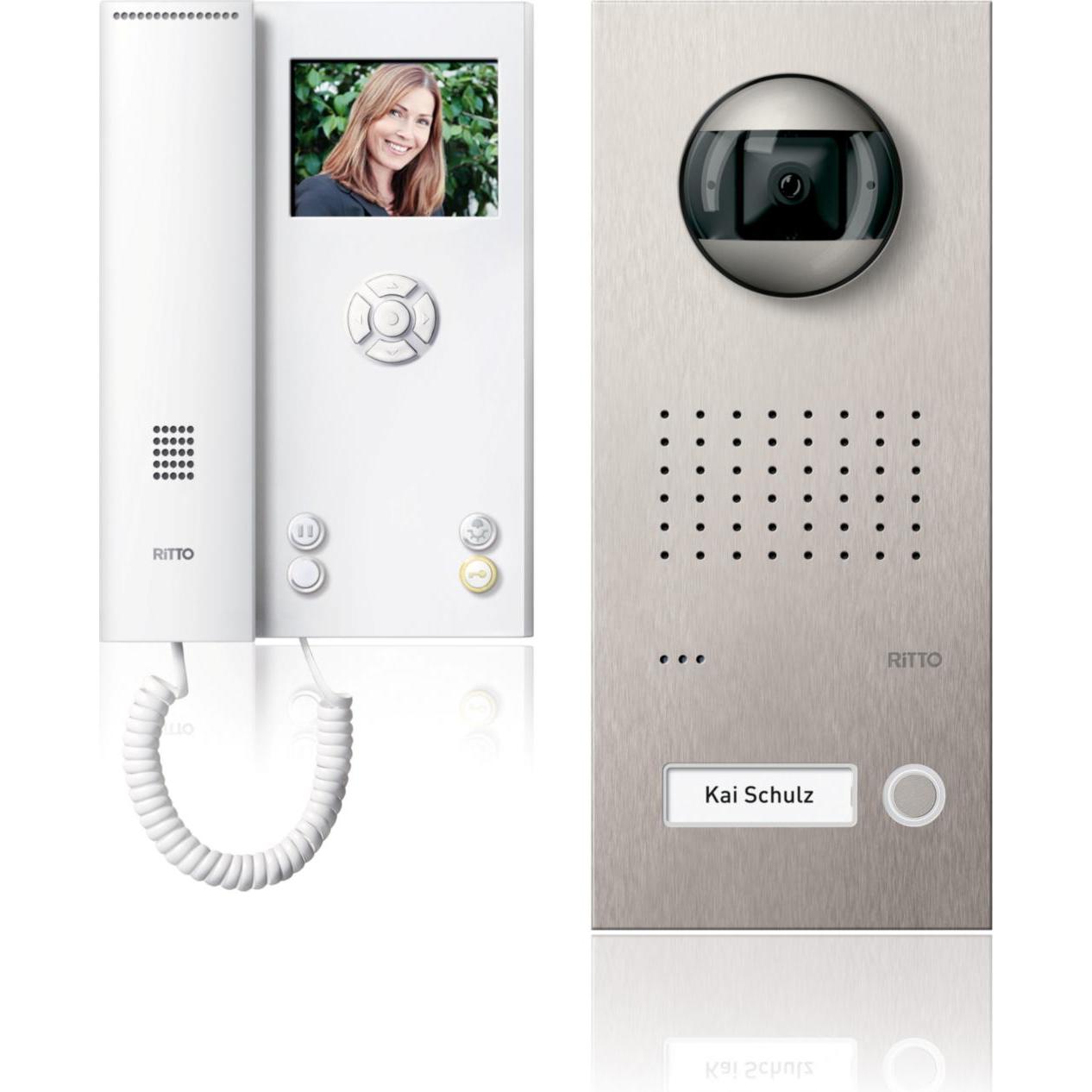 Thumbnail - Schneider Electric, Klingel + Türsprechanlage, AceropurVideoSetWEedelstahl/weiss