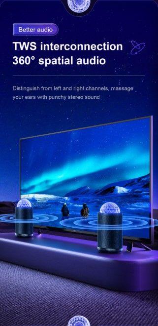 Produktbild Joyroom Maya Series RGB 8W Bluetooth Speaker - Black (4 h, Stromversorgung über USB)
