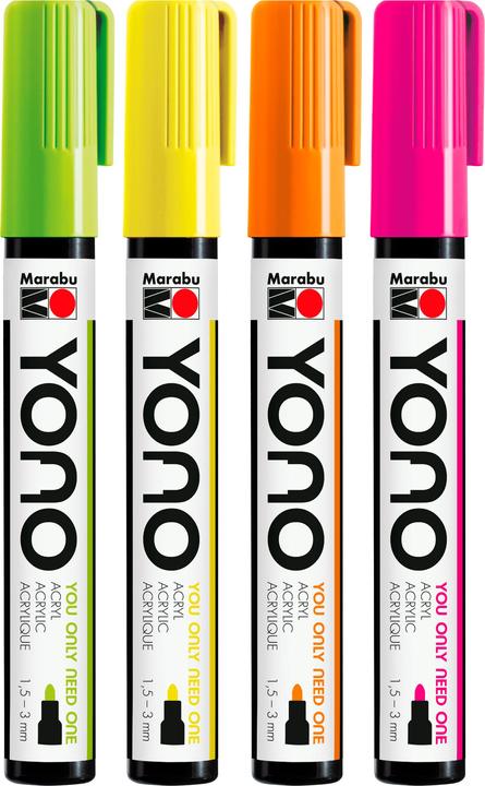 Produktbild Marabu Acrylmarker YONO Set 1.5 - 3 mm, 4-teilig, Neon (Neon, 3 mm, 4 x)