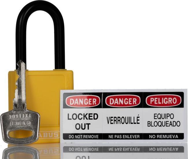 Produktbild RS PRO Yellow Non Conductive Safety Padlock,Std