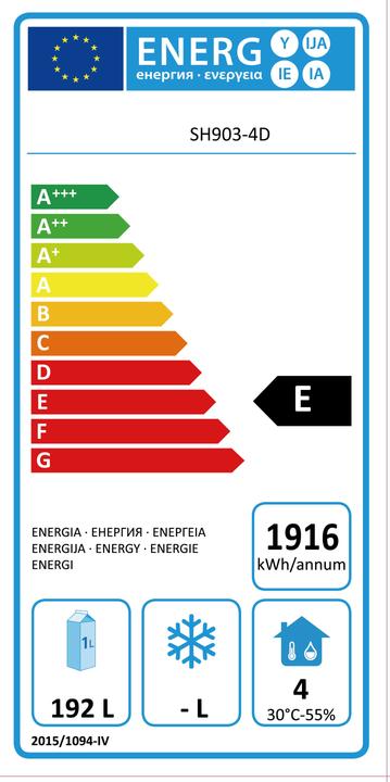 Energie-Label Gastro Hero Kühltisch ECO / Mini - / (348 l)