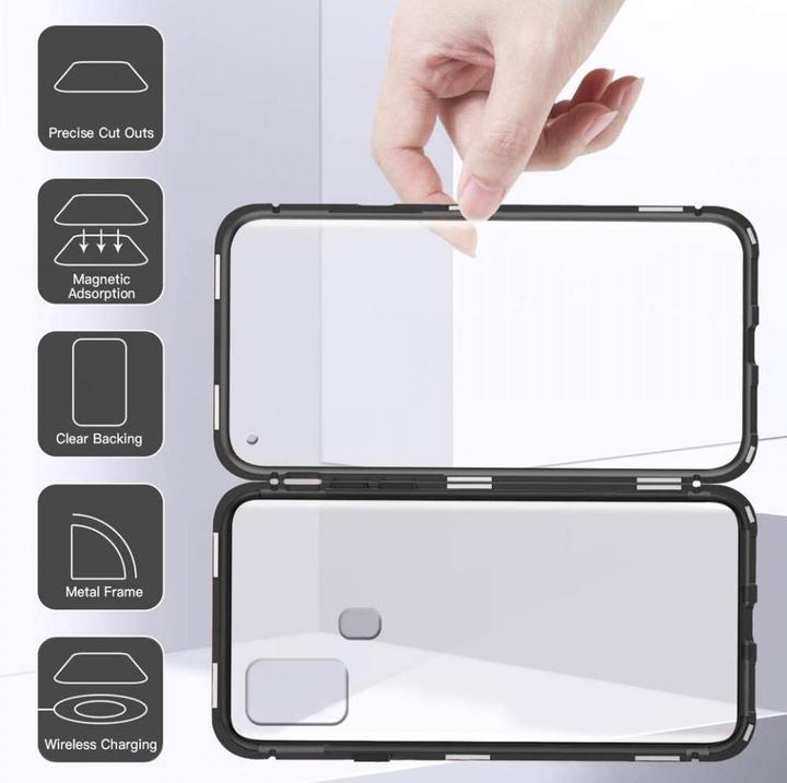Actual product image G-Case Samsung Galaxy A21s Aluminium Magnetic Glass Case Cover (Samsung Galaxy A21s)