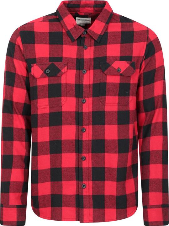 Actual product image Mountain Warehouse Mens Trace Flannel Long-Sleeved Shirt (XXS)
