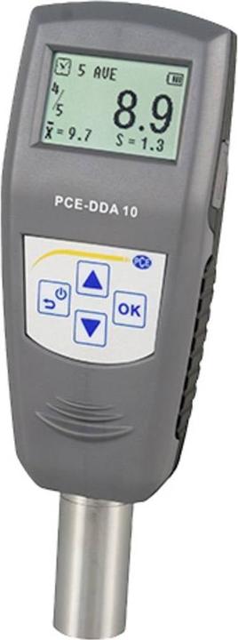 1 x PCE-DDA 10 hardness tester 1 x Storage box 1 x Standard calibration plate 1 x Mini-USB cable 1 x Software (for download) 1 x Operating instructions