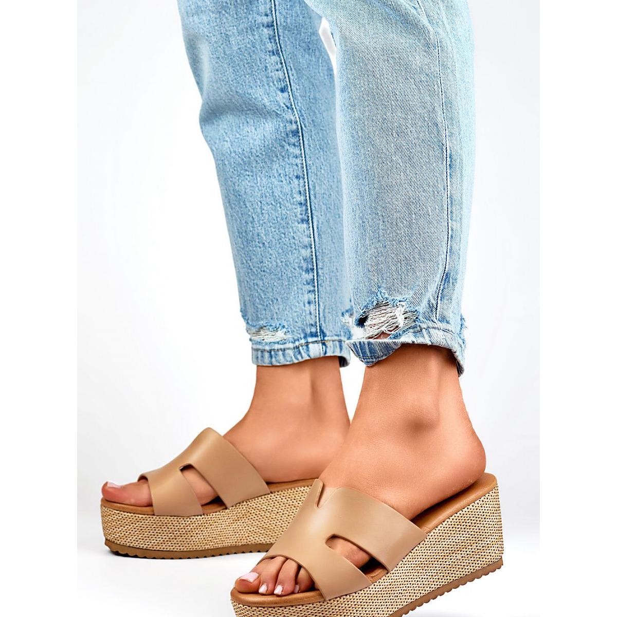 Primo, Damen, Flip-Flop, Pantoletten, Beige, (41)