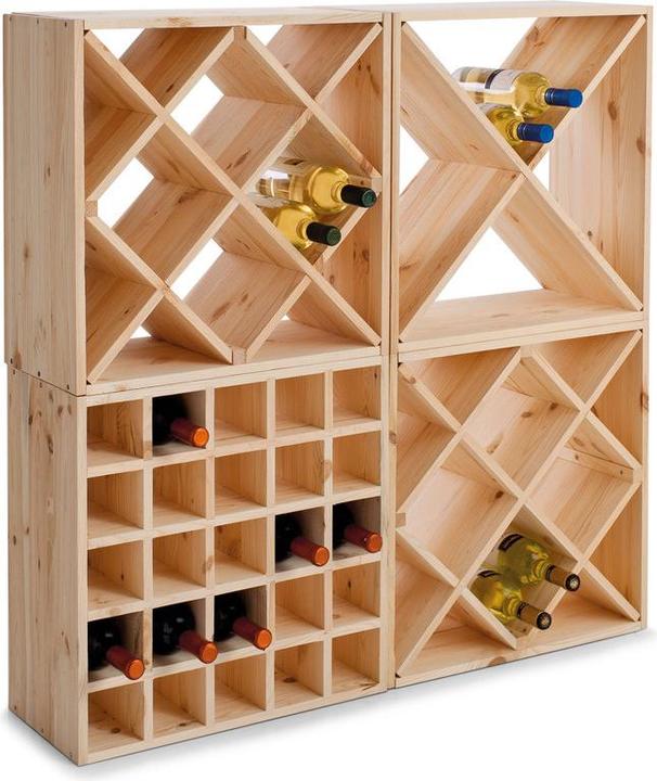 Produktbild Zeller Present Weinregal (24 Flaschen, 52 x 25 x 52 cm)