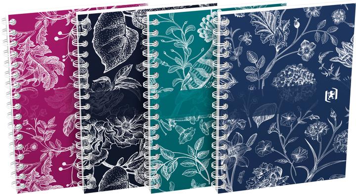 Magni Oxford Spiral Notizbuch Romance kariert 100 Seiten DIN A6 4fach sortiert (A6, Quadretti, Copertina morbida)