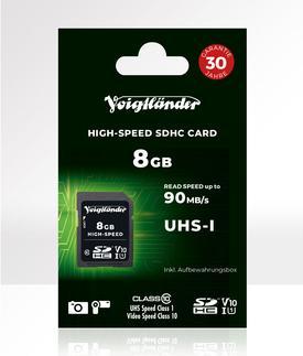 Voigtländer High-Speed SDHC 8GB UHS-I Cl10, U1, V10 (8 GB, SDHC, U1, UHS-I)