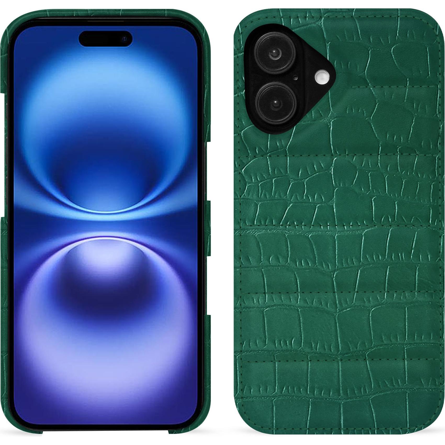 Thumbnail - Noreve Lederschutzhülle (Apple iPhone 16), Smartphone Hülle, Grün