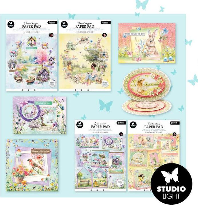 Actual product image art by marlene Card Making Pad "Blooming Spring" 14 Sheets Essentials (1x)