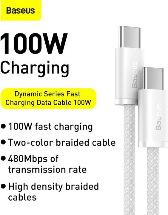 Actual product image Baseus USB C — USB C (1 m, USB 2.0, 100 W)