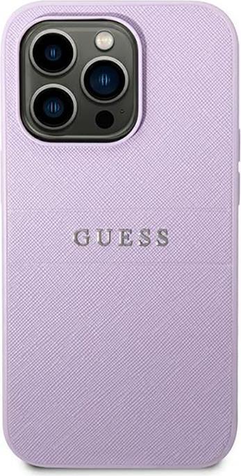 Actual product image Guess GUHCP14LPSASBPU iPhone 14 Pro 6.1" fioletowy/purple Saffiano Strap (Apple iPhone 14 Pro)
