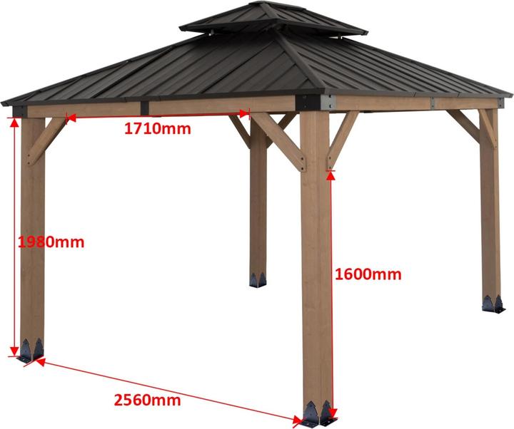 Produktbild HTI-Living Pavillon 308 x 308 cm Jorin (308 cm, 308 cm)