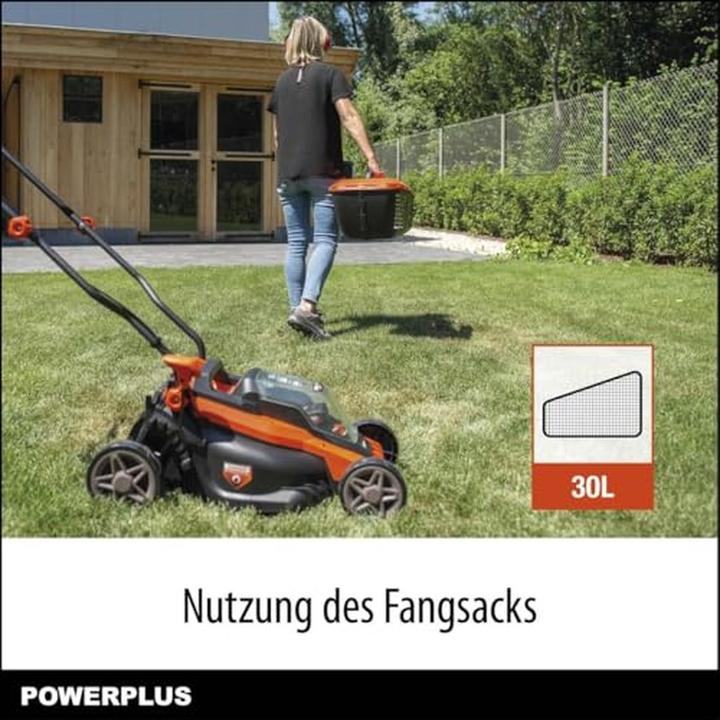 Produktbild Powerplus PowDPGLWS1 - Dual Power Battery Rasenmäher - 20 V - inkl.Batterie und Ladegerät - Grassc (Akkubetrieb)