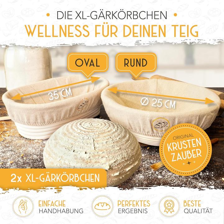 Produktbild Krustenzauber Gärkörbchen & Bäckermesser-Set