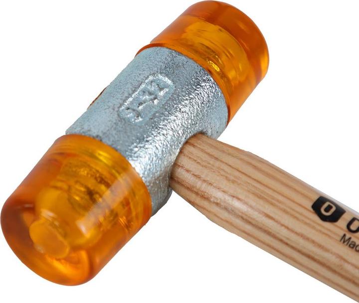Produktbild Dönges Kunststoffhammer mit lackiertem Eschenstiel, 32 mm, gelb (340 g)