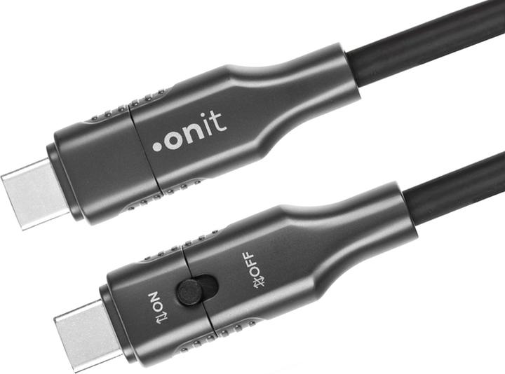 Produktbild Onit USB-SecurityKabel C-C schwarz 1.5m (1.50 m, USB 3.2 Gen 2, 100 W)