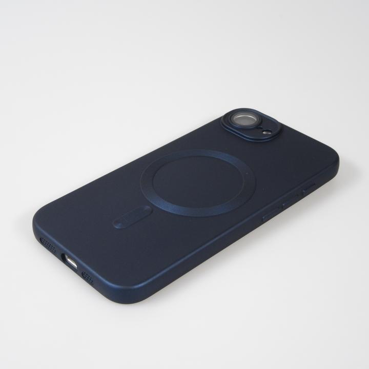 Produktbild PhoneLook Hülle Gummi weich mit Kameraschutzglas MagSafe Dunkelblau (Apple iPhone 16e, Apple iPhone 17e)