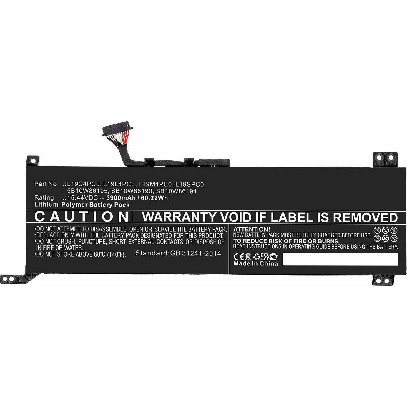 CoreParts Laptop Battery for Lenovo (3900 mAh), Notebook Akku, Schwarz