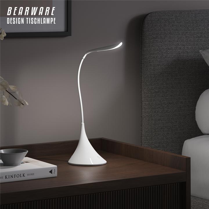 Actual product image CSL Schreibtischlampe LED Tischlampe, flexibler Schwanenhals, Leselampe mit USB oder Batteriebetrieb (160 lm)