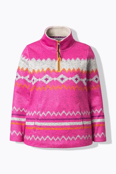 Produktbild Laurasøn Norweger-Strick Fleece Pullover, Troyerkragen, Langarm