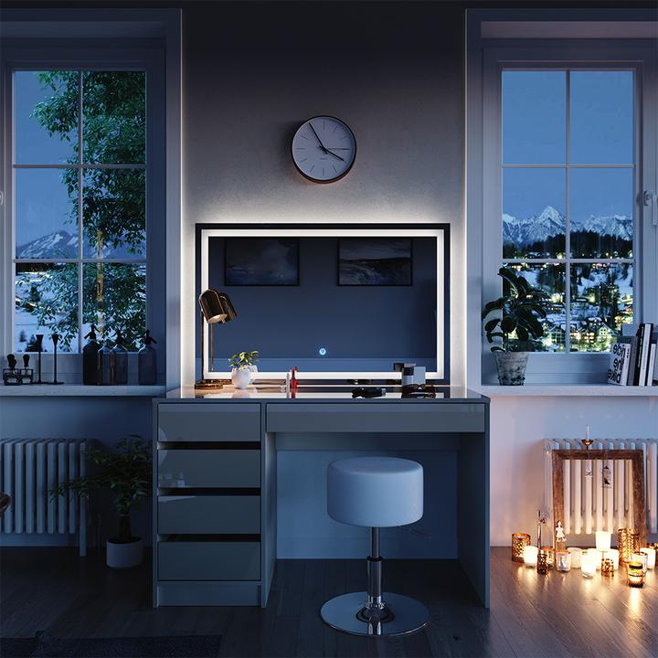 Actual product image Vicco Sherry with stool and lighting (120 x 55 x 75 cm)