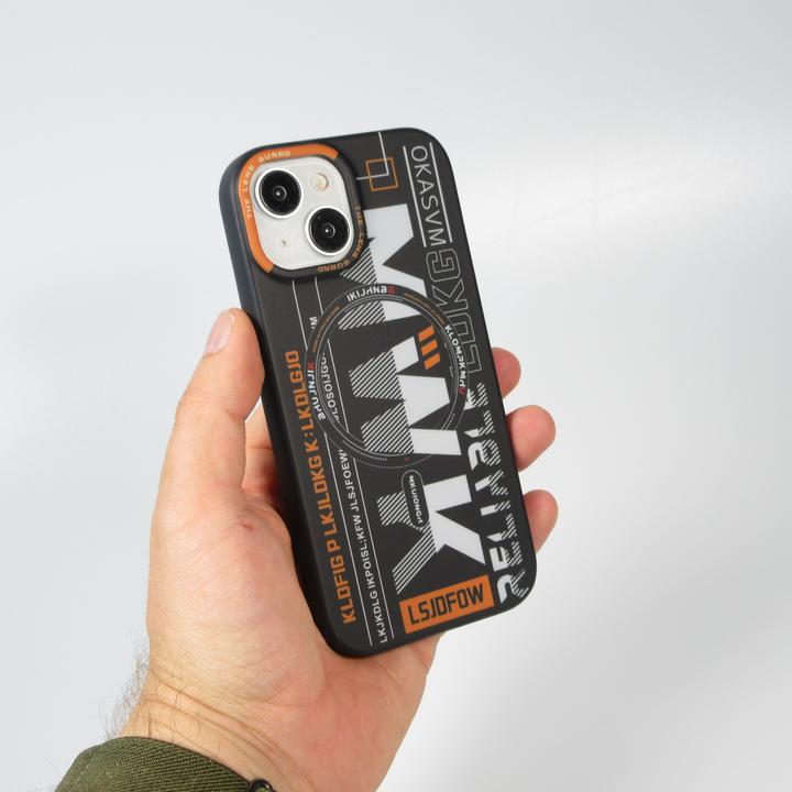 Produktbild PhoneLook Hülle MWK Cyber Grid Silikon mit MagSafe (Apple iPhone 15)