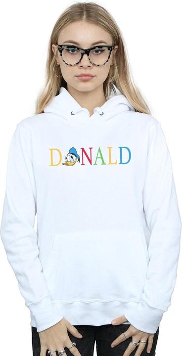 Immagine prodotto Disney Donald Duck Letters Felpa con Cappuccio Donna (XL)