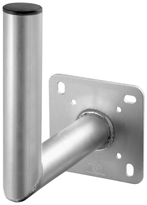 Goobay Aluminuim SAT-Schüssel Wandhalter, Grau (Spiegel + Antennen Montage)