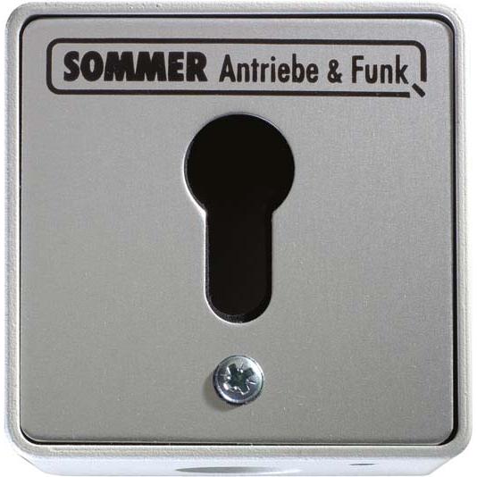Thumbnail - Sommer AP Schlüsseltaster 5006V000 1 Kontakt ohne Zylinder IP54, Taster + Schalter, Beige