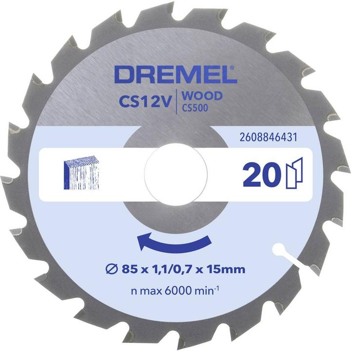 Dremel Holz Kreissägeblatt 85mm CS500 2608846431 Kreissägeblatt 1 St.