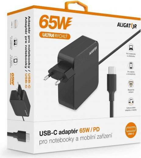 Actual product image Aligator Power Delivery USB-C adaptor (65 W)