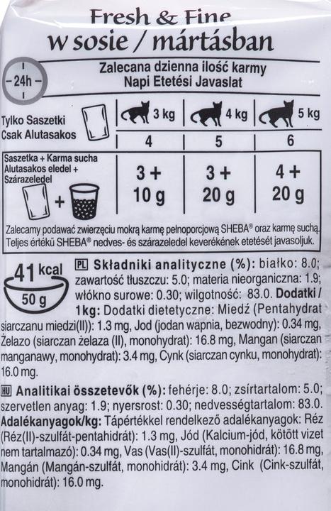 Produktbild Sheba Fresh & Fine Mini Fleischgerichte in Sauce 6 x 50g (Senior, 6 Stk., 300 g)