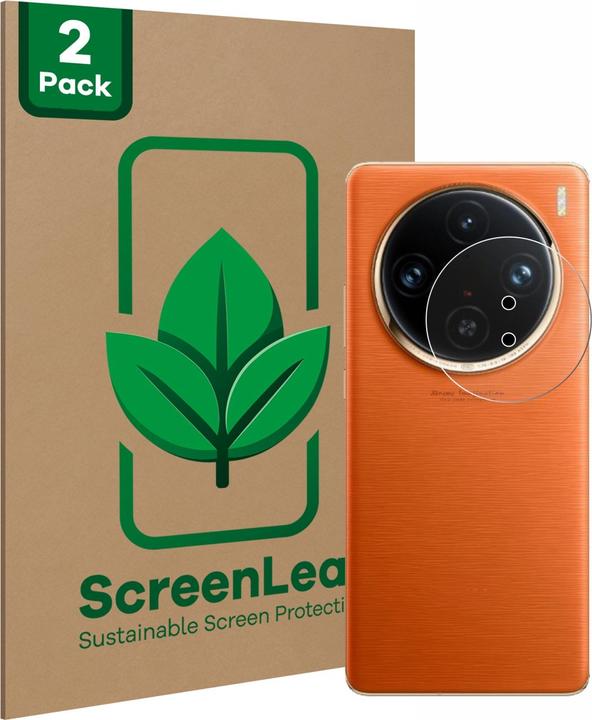 Produktbild ScreenLeaf Schutzfolie nachhaltiger Displayschutz Displayschutzfolie Folie Klar Transparent (2 Stück, Vivo X100 Pro)