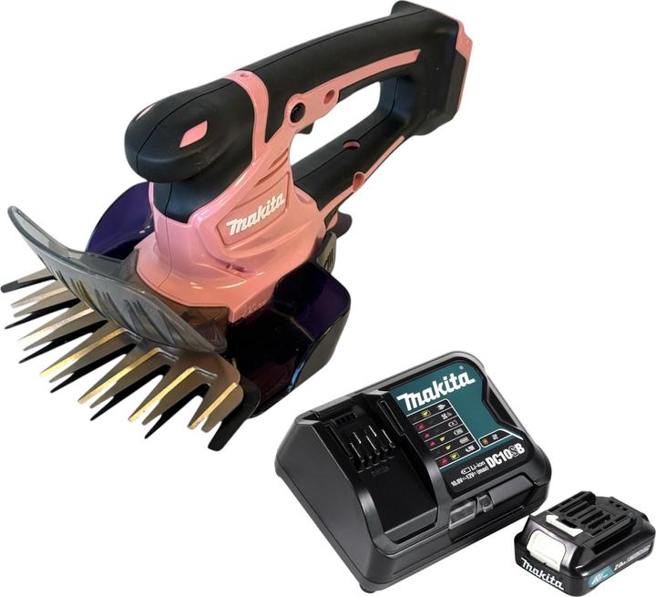 Actual product image Makita NOŻYCE DO TRAWY I ŻYW.12V UM600DSAP 1x2,0Ah RÓŻOWE (Rechargeable battery operated)