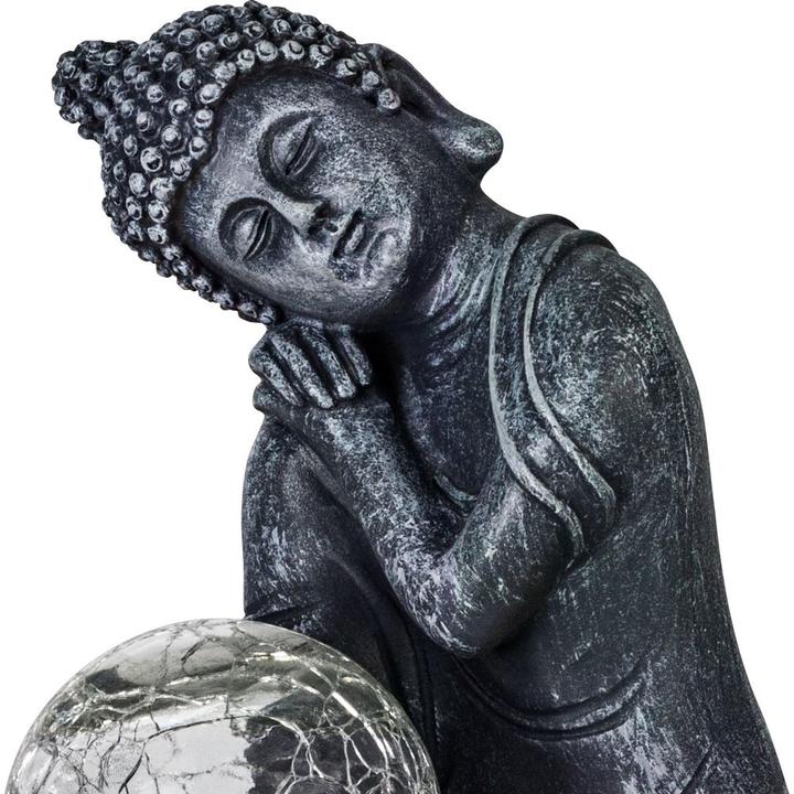 Actual product image EGLO Garden Light Solar Decoration Buddha, 19.5 cm, Grey (IP44)