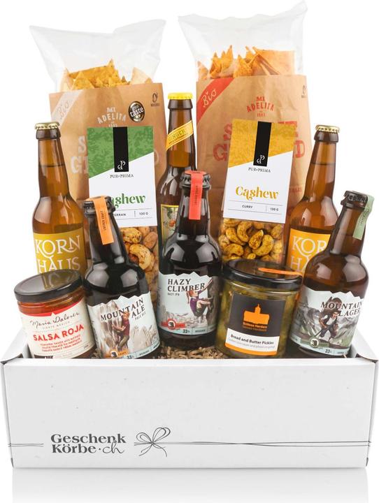 Actual product image Geschenkkörbe CH Beer & Chips" gift basket