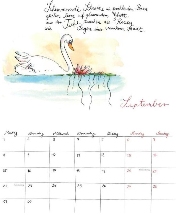 Actual product image Rilke:Rilke-Calendar 2025 - Wall calender (German)
