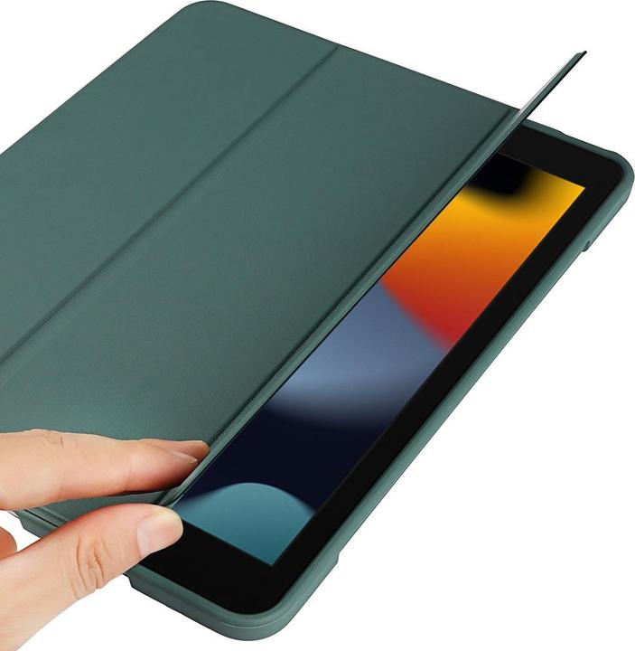 Produktbild Deltalabs Leder Tasche Smart Case Hülle + Apple Pencil Halterung (IPad 10.2 (2019/2020/2021))