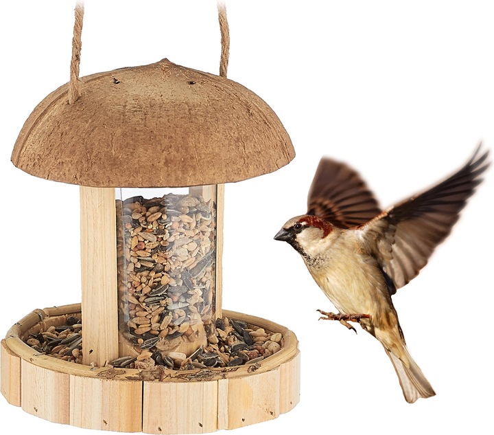 Image du produit Relaxdays Distributeur de graines pour oiseaux