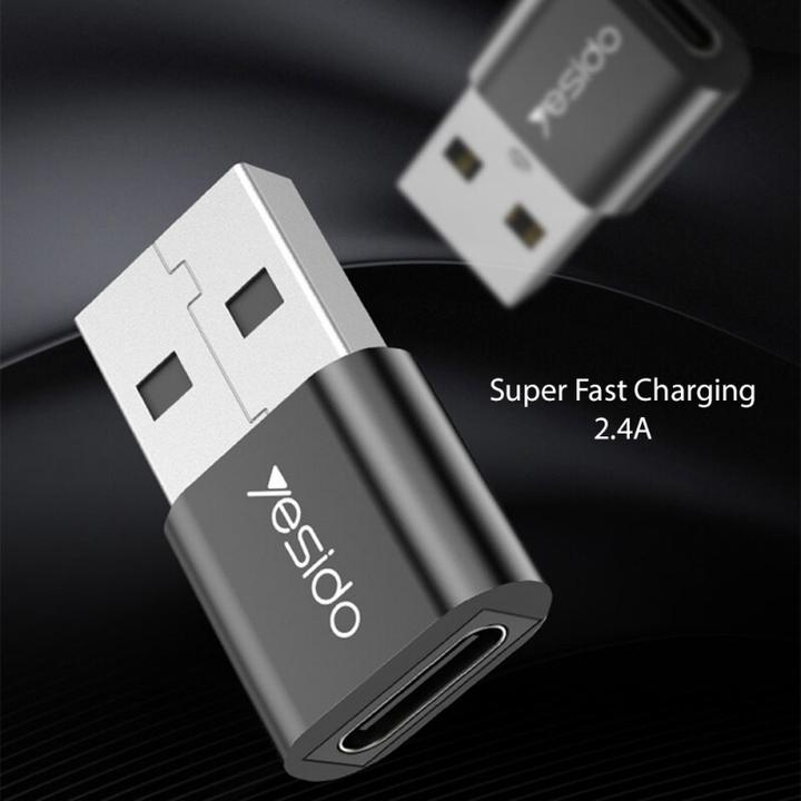 Produktbild Yesido GS09 Mini Aluminum Alloy Usb Type-c U-Disk Card Reader Mouse Convert OTG Adapter (USB)