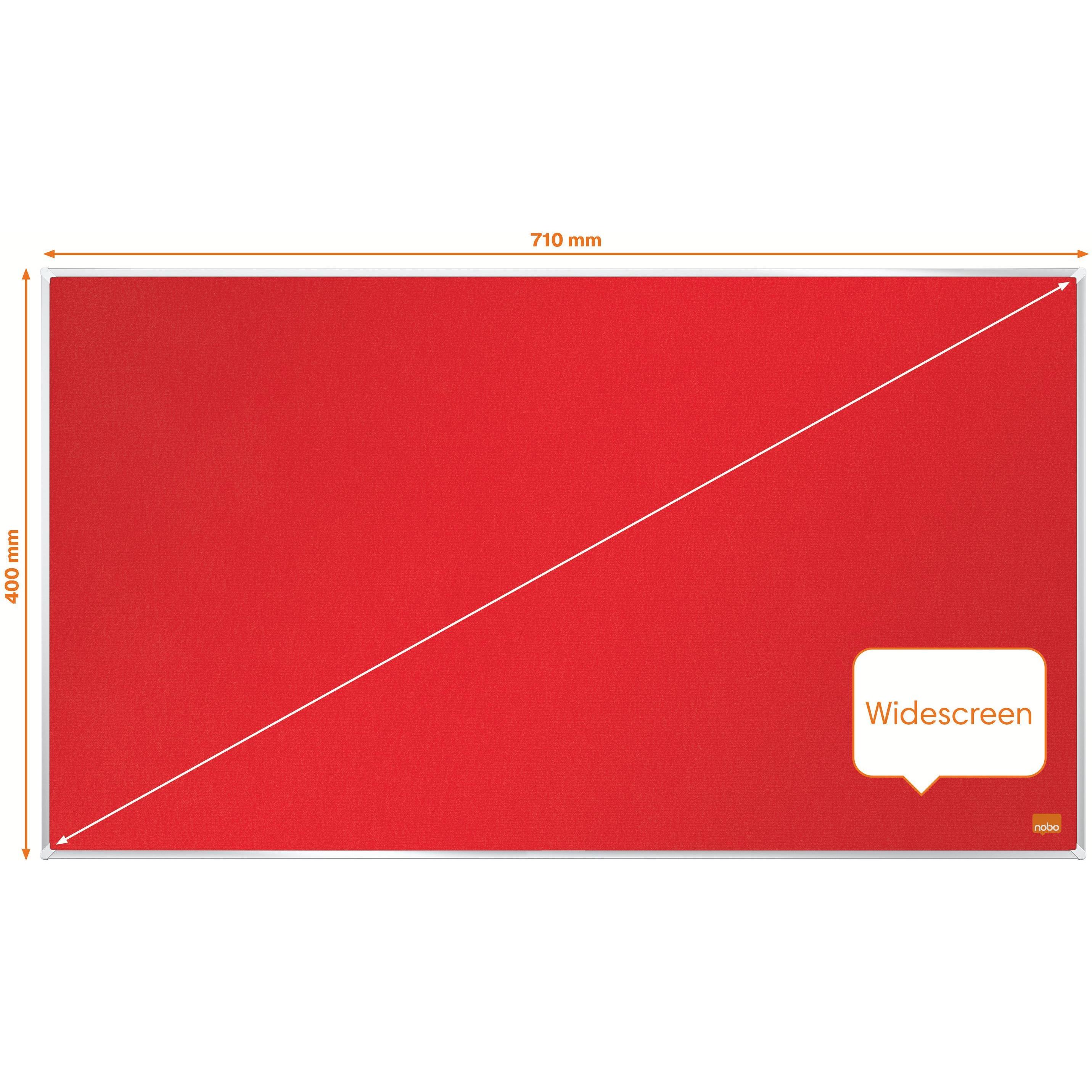 Thumbnail - Nobo, Pinnwand, Filztafel Impression Pro 1915421 rot, 69x122cm (Pinnwand, 69 x 122 cm)